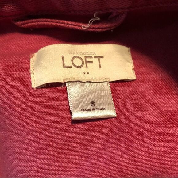 3 for $30! loft pink jean jacket - Picture 3 of 6